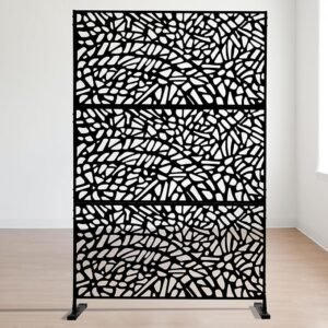 ✨ Elevate your outdoor space with the Kozyard Metal Privacy Screen! ✨ Standing 74" H x 47.2" W, this freestanding decorative panel is perfect for adding stylish privacy to your pergola, patio, balcony, or garden. Beautiful Organic Fracture design and easy setup make it the perfect upgrade for outdoor and indoor spaces! 🖤 #PergolaPrivacy #OutdoorStyle #BackyardDecor #PrivacyScreen