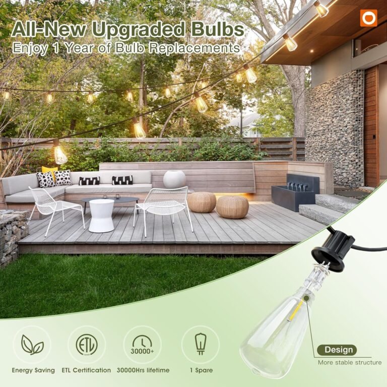 Create a cozy outdoor vibe with the Addlon 54FT Solar String Lights! 🌟 Featuring 15+1 shatterproof LED bulbs, waterproof design, and three dimmable light modes, these solar-powered patio lights come with a remote control and USB charging option for year-round use. Perfect for patios, backyards, gardens, and camping adventures, these versatile string lights add warmth, style, and energy-efficient charm to any outdoor space.