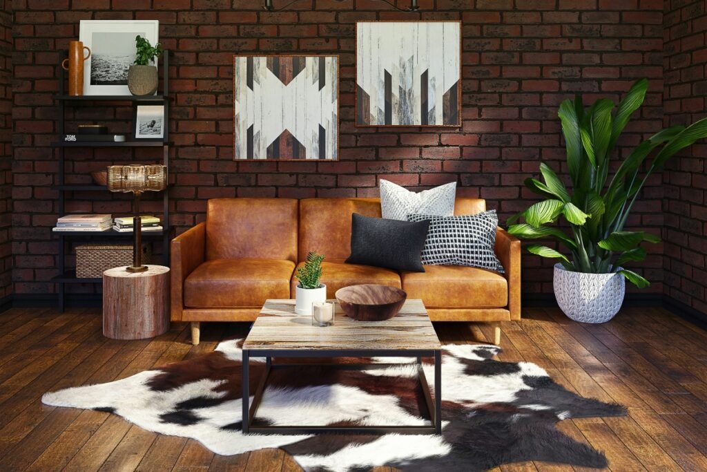 Moto boho styled living room